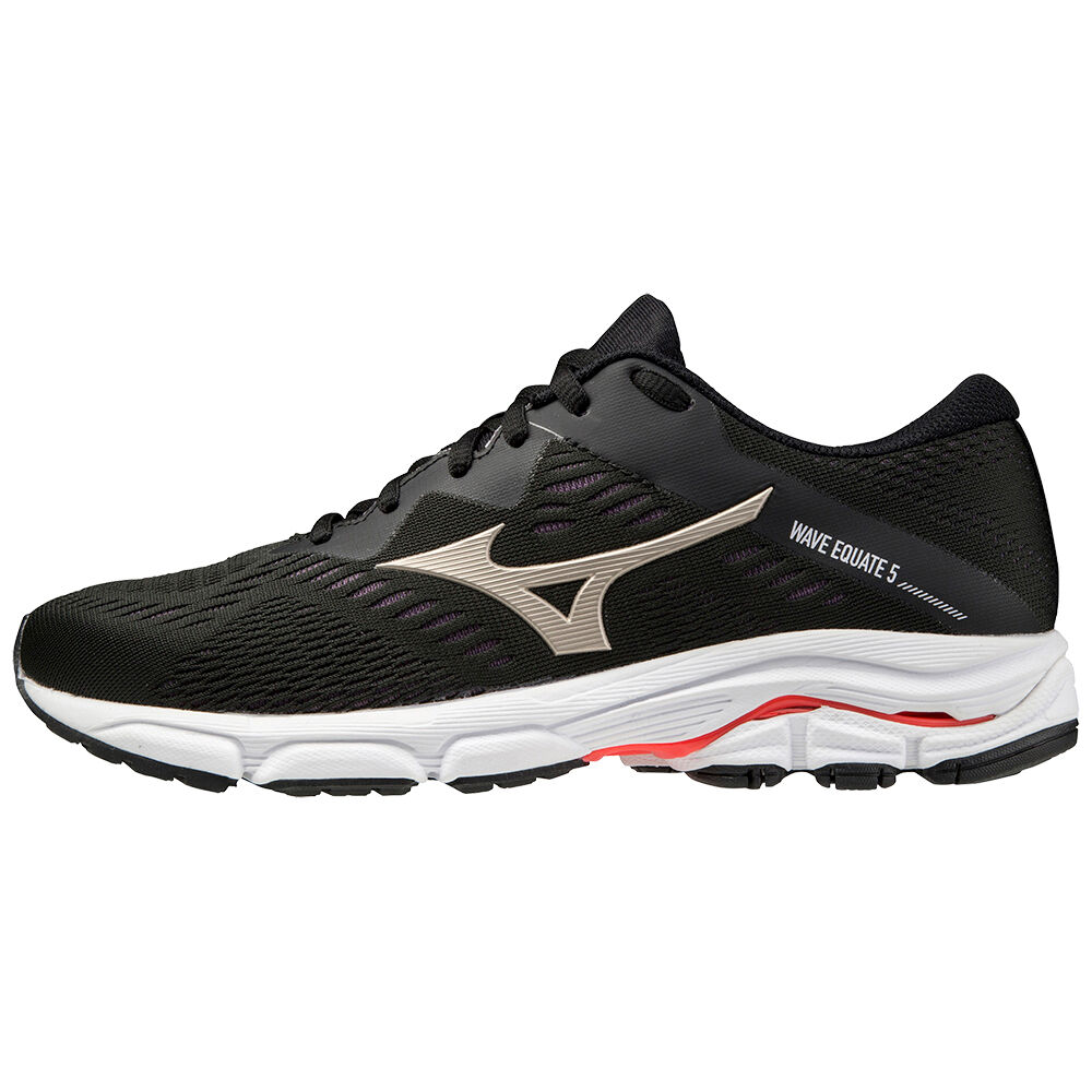 Zapatillas Running Mizuno Wave Equate 5 Mujer Negras/Doradas/Rojas Comprar UOWB-38749